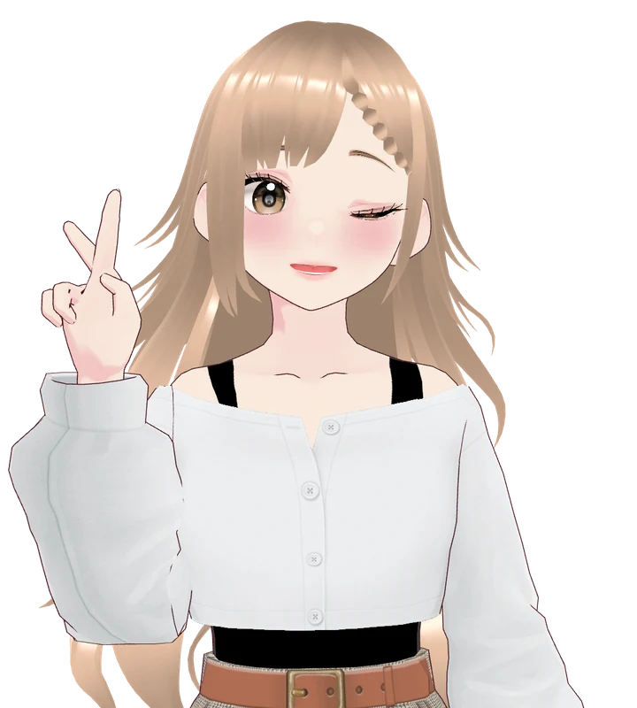 ピースするユア